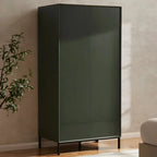 Softloom 2 Door Wardrobe - Forest Green Softloom