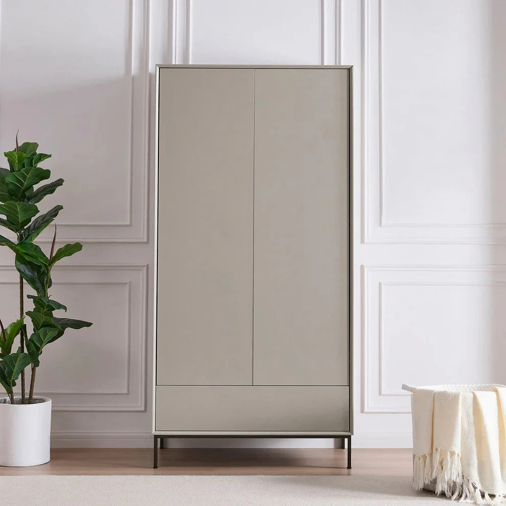 Softloom 2 Door Wardrobe - Taupe Softloom